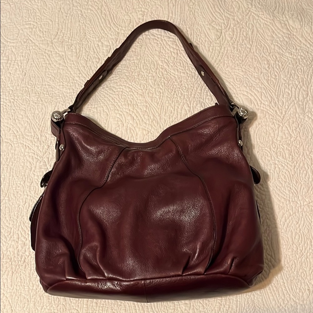 B Makowsky leather oxblood bag